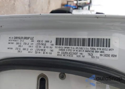 2014 Ram 2500 Tradesman from USA, damaged, VIN 3C6UR5HL4EG154207